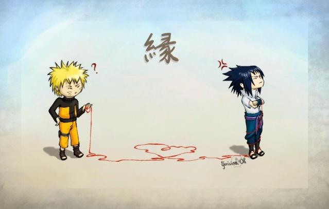 Naruto and Sasuke, Red thred of friendship